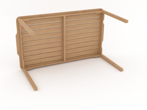 户外花园桌 3D 模型