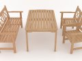 Outdoor Garden Furniture Set 01 3D Model