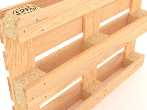 Wooden Pallet Low-Medium Poly 3D Model