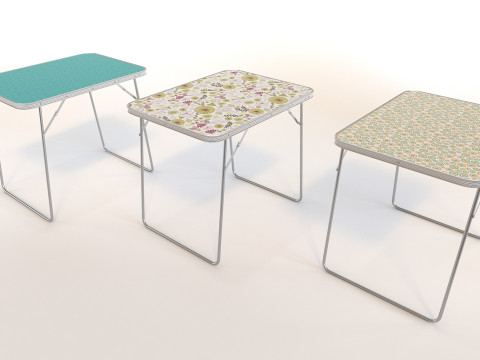 Camping Chair and Table foldable Set 3D Model