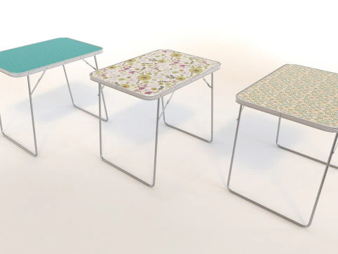 Camping Chair and Table foldable Set 3D Model