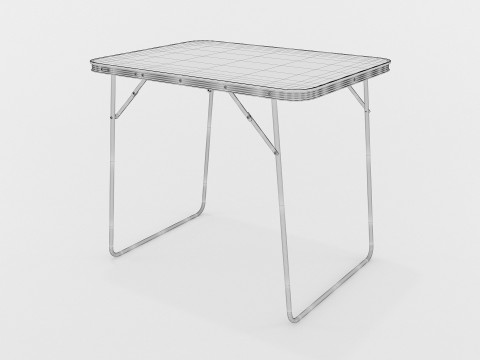 Camping Chair and Table foldable Set 3D Model