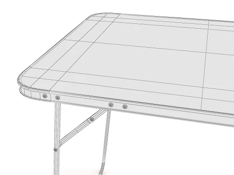 Camping Chair Table foldable - Game Ready Assets set 3D Model