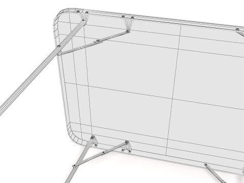 Camping Chair Table foldable - Game Ready Assets set 3D Model