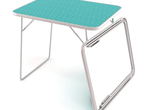 Camping Chair Table foldable - Game Ready Assets set 3D Model