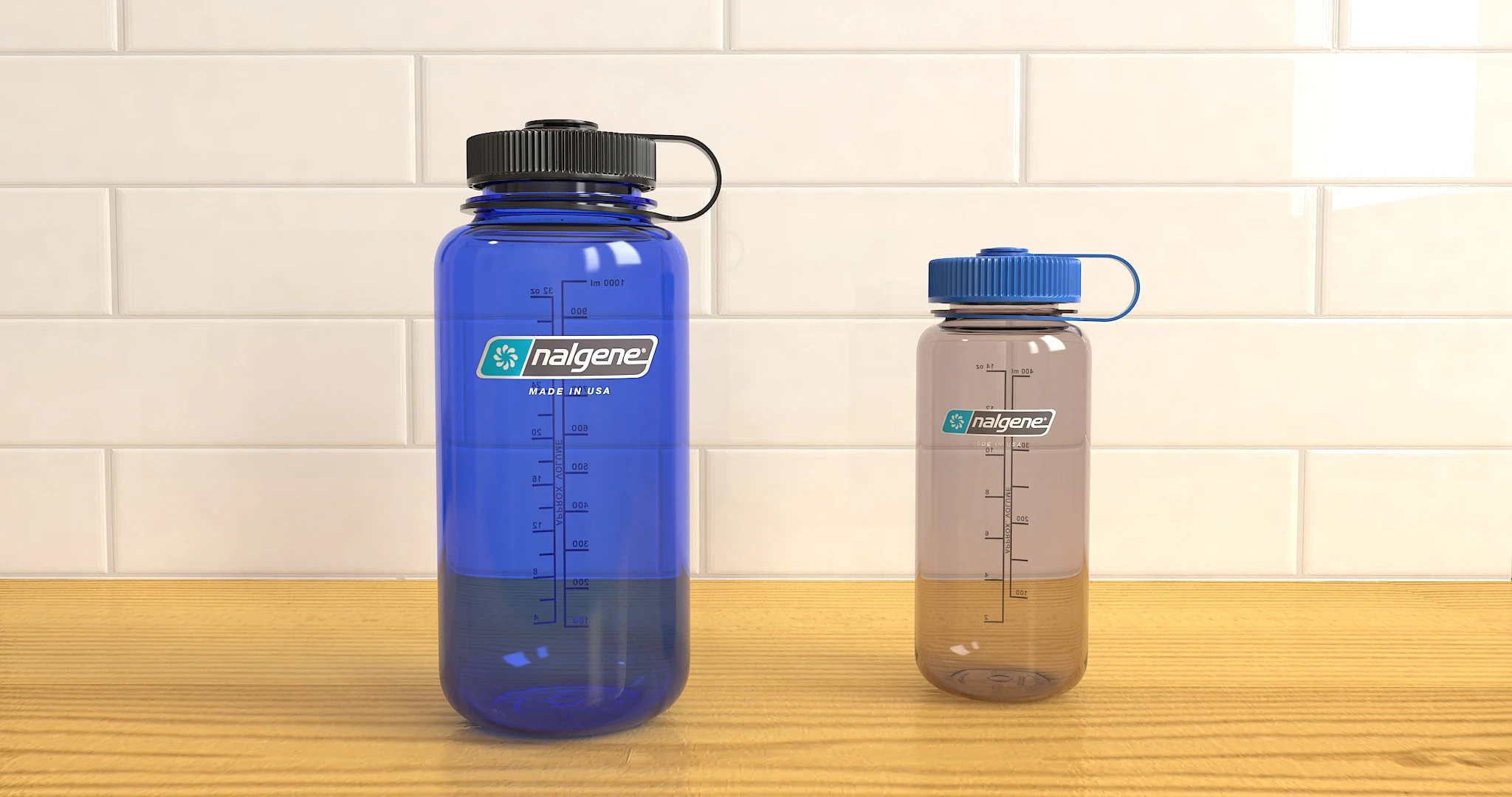 Nalgene wide mouth Bottle Pack 3D Model .c4d .max .obj .3ds .fbx .stl .blend 