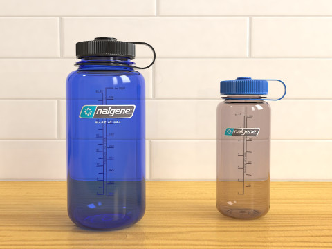 Nalgene geniş ağızlı Şişe Paketi 3D Model
