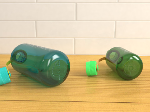 Nalgene Bottle Set Pack 3D Model