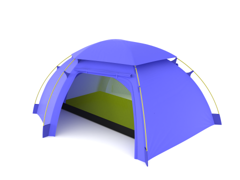 Camping Tent and equipment 3D Model