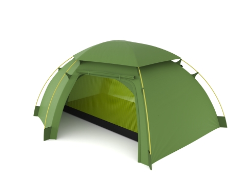 Camping Tent and equipment 3D Model