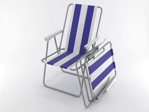 Camping Tent and equipment 3D Model