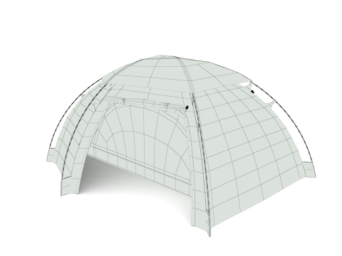 Camping Tent and equipment 3D Model