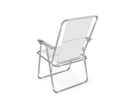 Camping Chair foldable - Game Ready Asset 3D Model