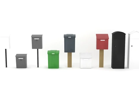 Mailboxes Pack - Game Ready Assets 3D Model