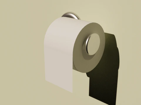 壁挂式卫生纸架 3D 模型