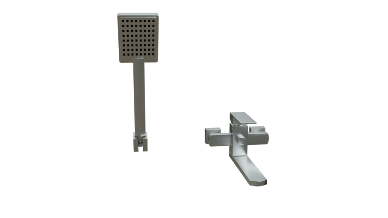 Shower with tap 3D Model .c4d .max .obj .3ds .fbx .stl .blend 