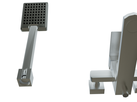 Shower with tap 3D Model