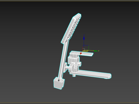 Shower with tap 3D Model