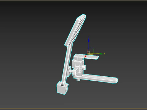 Shower with tap 3D Model