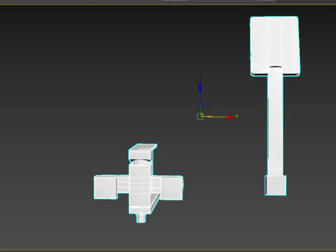 Shower with tap 3D Model