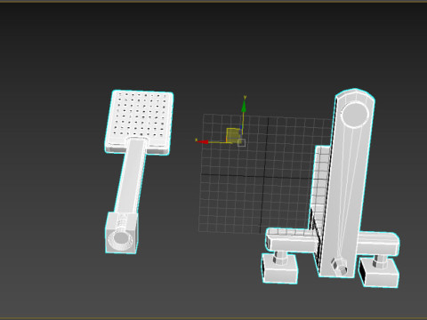 Shower with tap 3D Model
