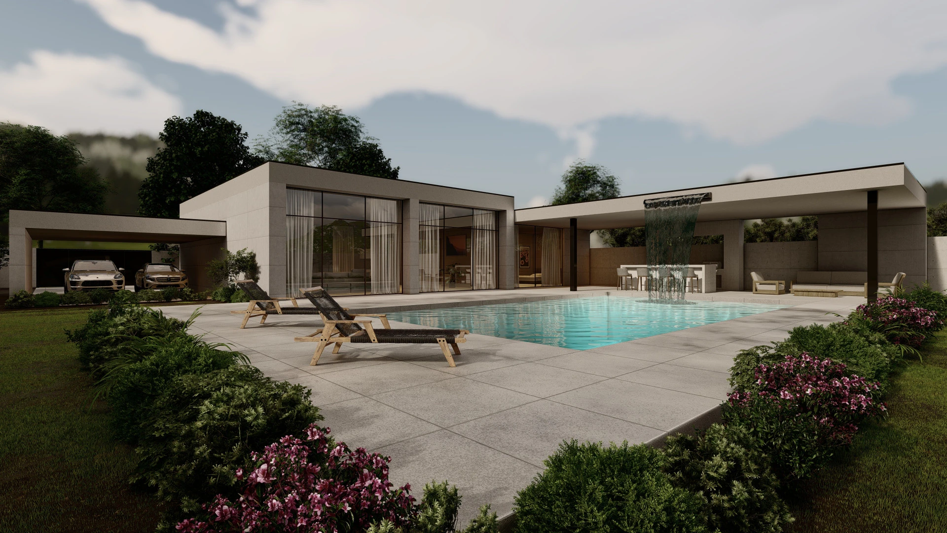Ridgelin villa 3D Model .c4d .max .obj .3ds .fbx .stl .blend 
