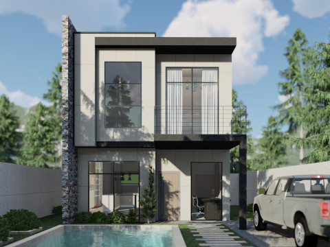 Kentsel &Ccedil;er&ccedil;eve Villa 3D Model