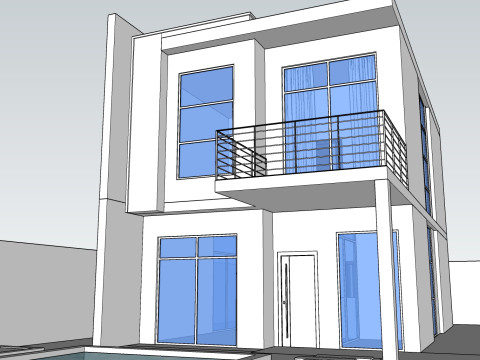 Kentsel &Ccedil;er&ccedil;eve Villa 3D Model