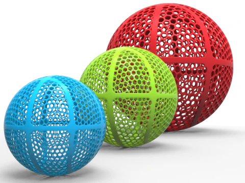 Оптимизированная 3D-модель безвоздушного баскетбольного мяча для 3D-печати 3D Принт Модель