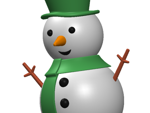 Customizable Snowman Keychain 3D print model 3D Print Model