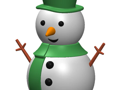 Customizable Snowman Keychain 3D print model 3D Print Model