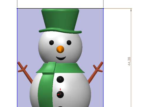 Customizable Snowman Keychain 3D print model 3D Print Model