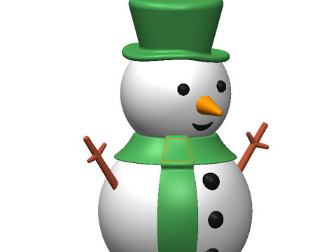 Customizable Snowman Keychain 3D print model 3D Print Model