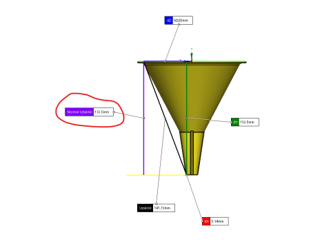 Model do druku 3D lejka Model do druku 3D