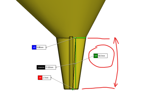 Model do druku 3D lejka Model do druku 3D