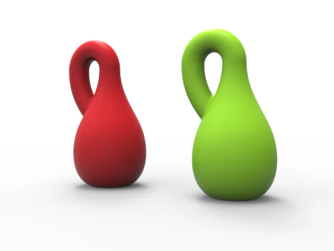 Klein Bottle - 3D Printable Math Art Keychain Multi-Format 3D Print Model