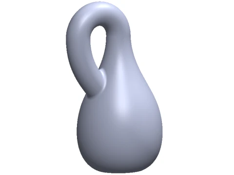 Klein Bottle - 3D Printable Math Art Keychain Multi-Format 3D Print Model