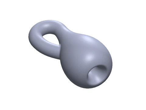 Klein Bottle - 3D Printable Math Art Keychain Multi-Format 3D Print Model