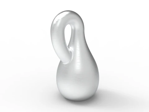 Klein Bottle - 3D Printable Math Art Keychain Multi-Format 3D Print Model