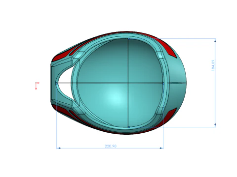 Versatile Helmet Design - 10mm Shell Thickness - Fully Scalable 3D Print Model
