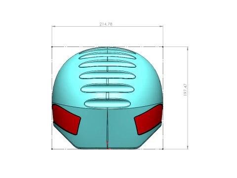 Versatile Helmet Design - 10mm Shell Thickness - Fully Scalable 3D Print Model