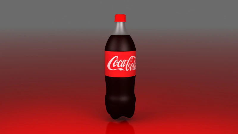 Realistyczna butelka po coli Model 3D zimnego napoju Model 3D .c4d .max .obj .3ds .fbx .stl .blend