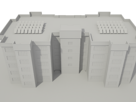 Apartment Building with Interior No Texture 3D Model