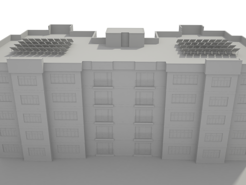 Apartment Building with Interior No Texture 3D Model
