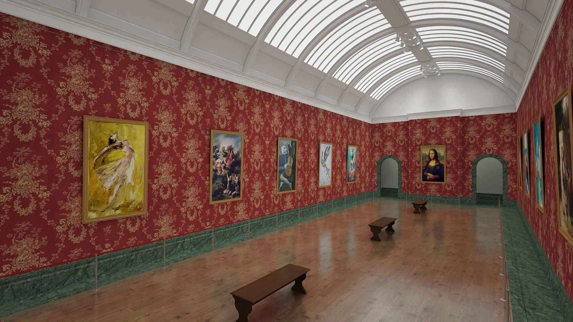 Kunstgalerie 1 3D Modell .c4d .max .obj .3ds .fbx .stl .blend 