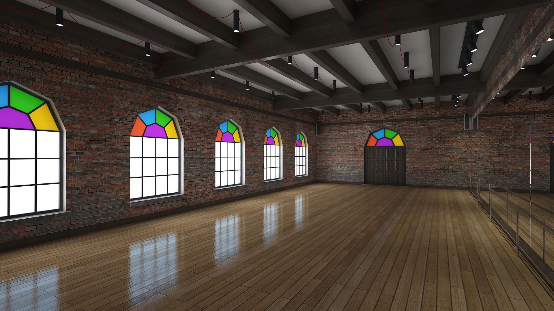 Ballet Dance Studio 3D Model .c4d .max .obj .3ds .fbx .stl .blend 