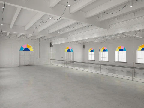 Ballet Dance Studio White 3D Model