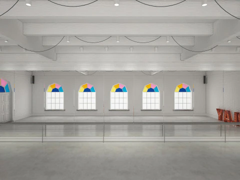 Ballet Dance Studio White 3D Model