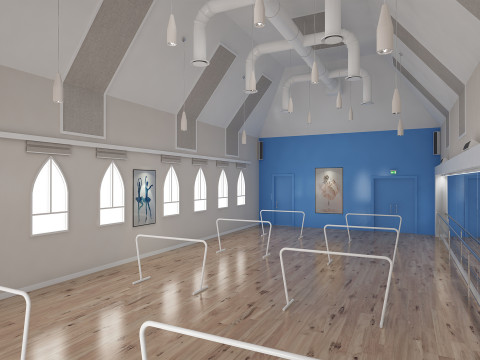 Studio de danse 2 Modèle 3D