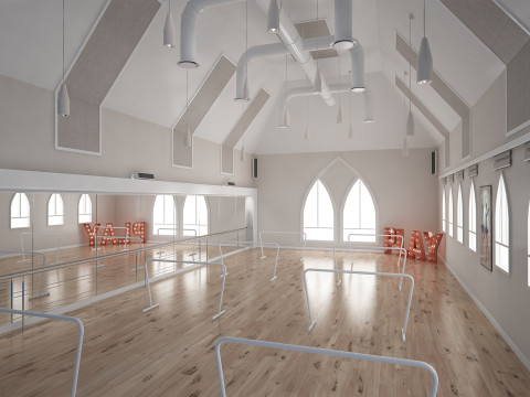 Studio de danse 2 Modèle 3D